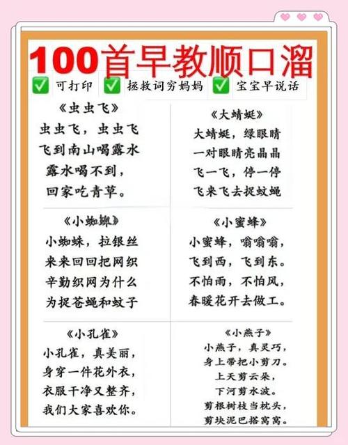 1～3岁宝宝早教顺口溜缩略图