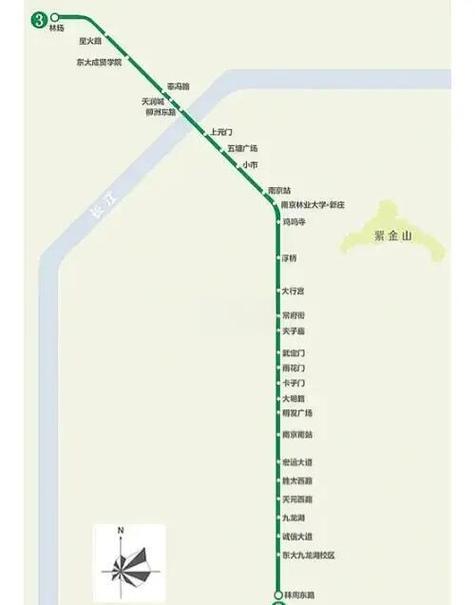 南京3号线地铁线路图缩略图